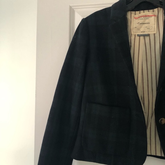Wool blend plaid blazer - Picture 5 of 8